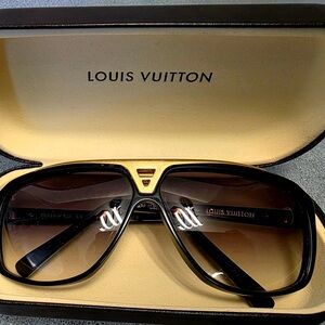 Louis Vuitton Black and Gold Sunglasses